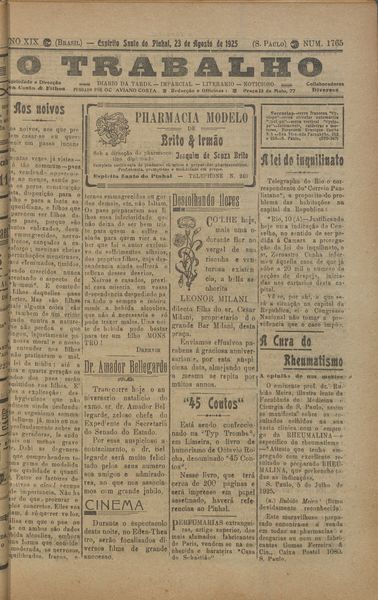 Capa de um dos jornais.