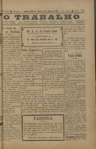 Capa de um dos jornais.