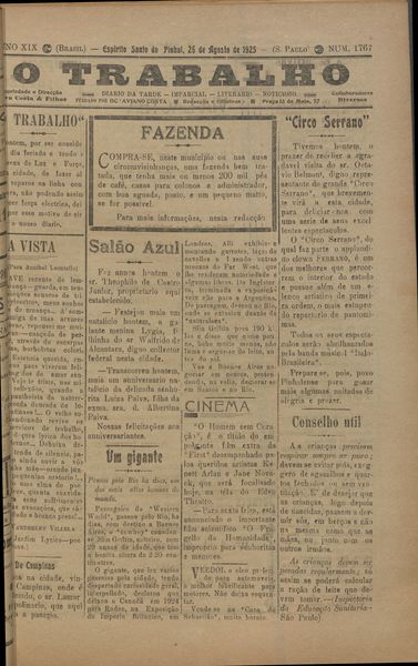 Capa de um dos jornais.
