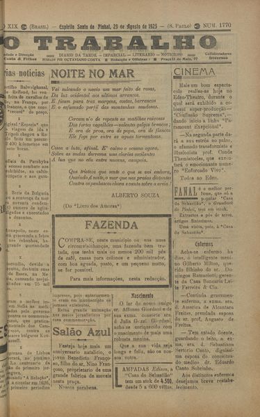 Capa de um dos jornais.
