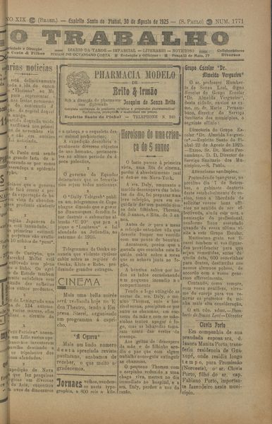 Capa de um dos jornais.