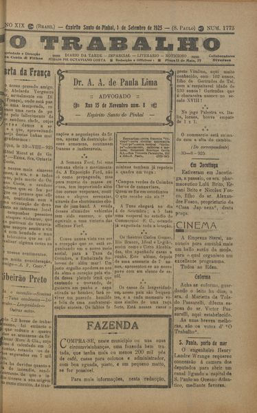 Capa de um dos jornais.