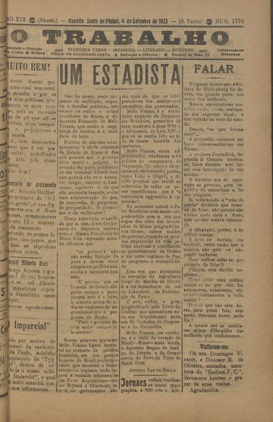 Capa de um dos jornais.