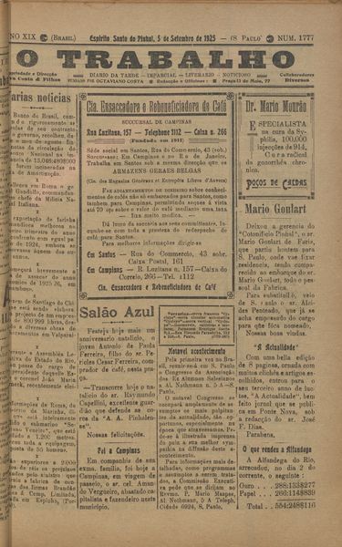 Capa de um dos jornais.