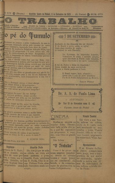 Capa de um dos jornais.