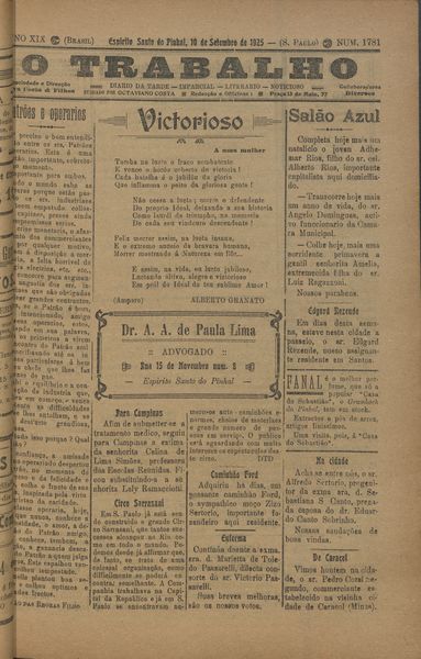 Capa de um dos jornais.