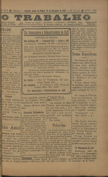 Capa de um dos jornais.