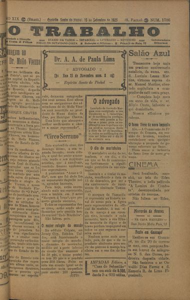 Capa de um dos jornais.