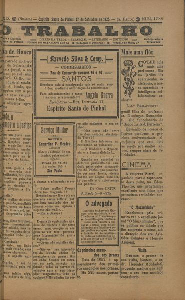 Capa de um dos jornais.