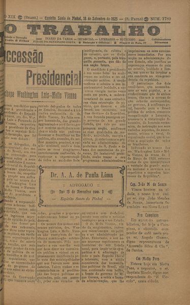 Capa de um dos jornais.