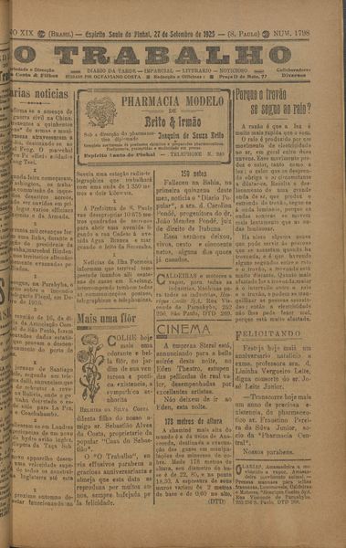 Capa de um dos jornais.