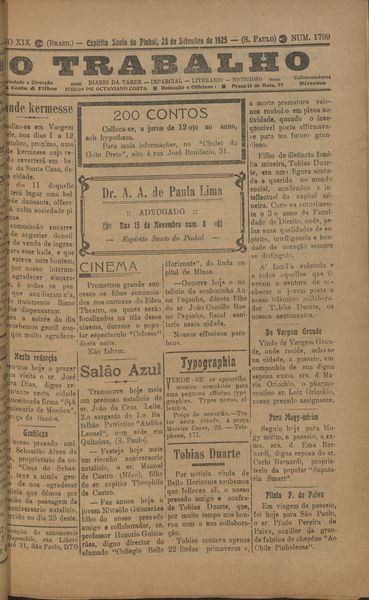 Capa de um dos jornais.