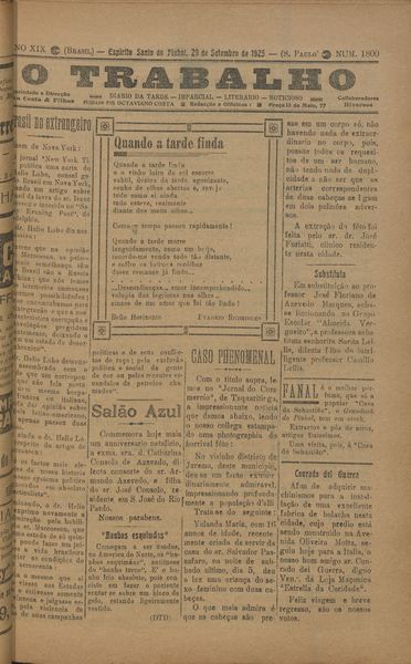 Capa de um dos jornais.