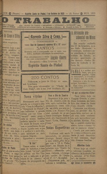 Capa de um dos jornais.