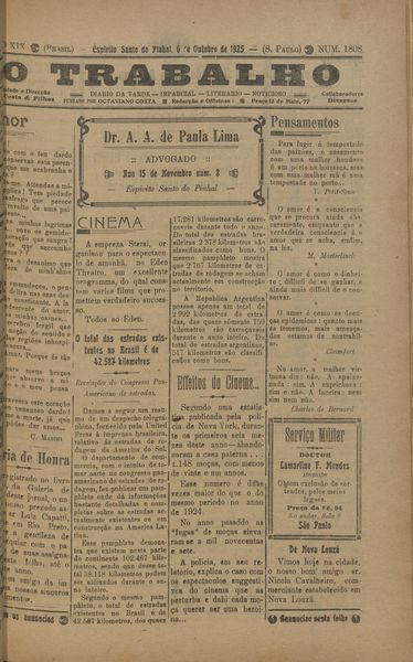 Capa de um dos jornais.