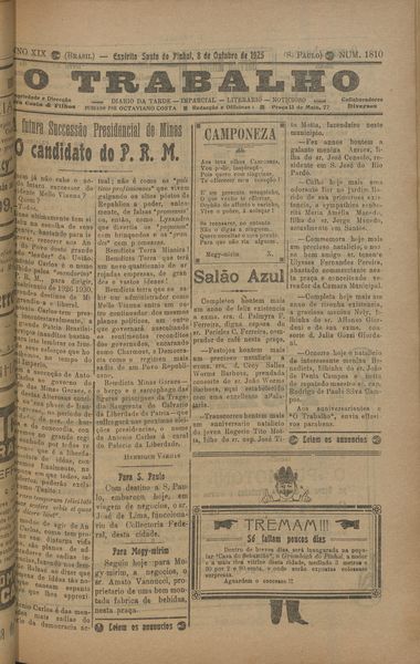 Capa de um dos jornais.