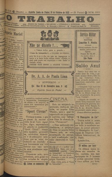 Capa de um dos jornais.