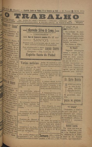 Capa de um dos jornais.