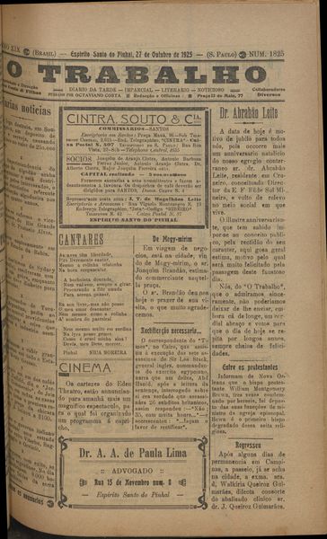Capa de um dos jornais.