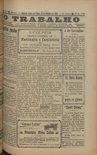 Capa de um dos jornais.