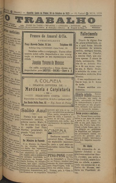 Capa de um dos jornais.