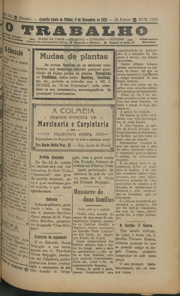 Capa de um dos jornais.