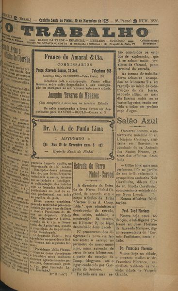 Capa de um dos jornais.