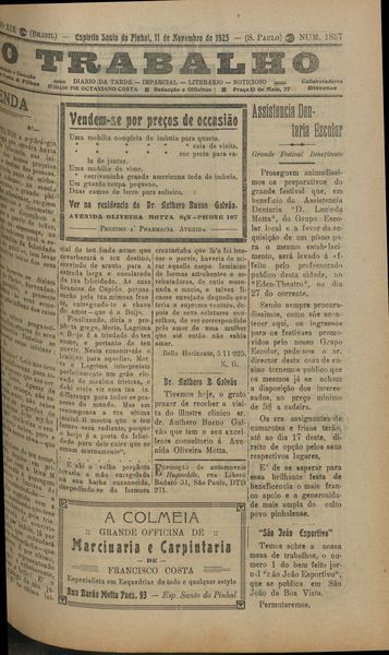 Capa de um dos jornais.