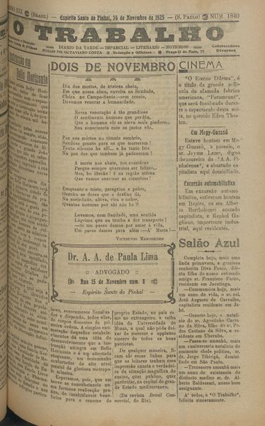 Capa de um dos jornais.