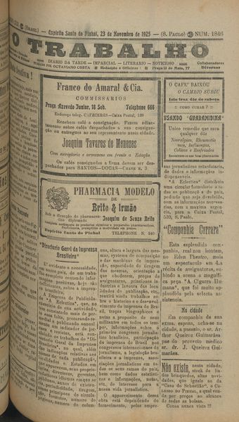 Capa de um dos jornais.