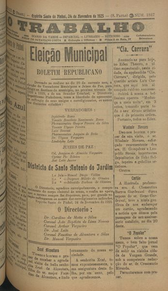Capa de um dos jornais.