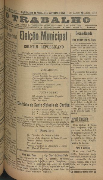 Capa de um dos jornais.