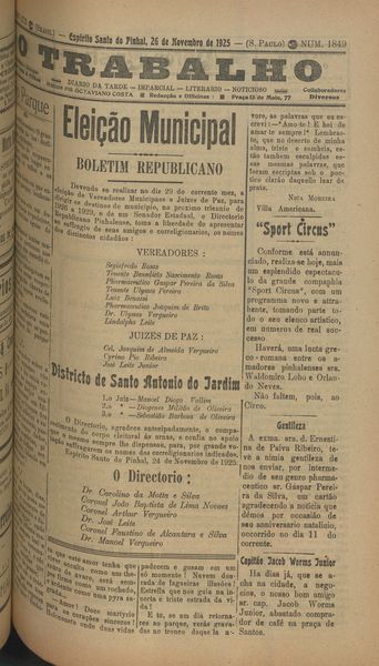 Capa de um dos jornais.