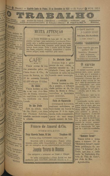 Capa de um dos jornais.