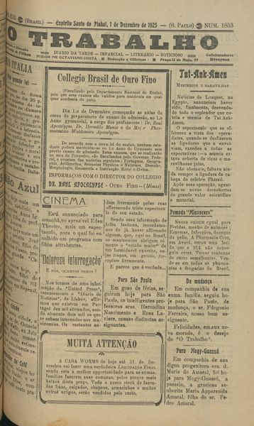Capa de um dos jornais.