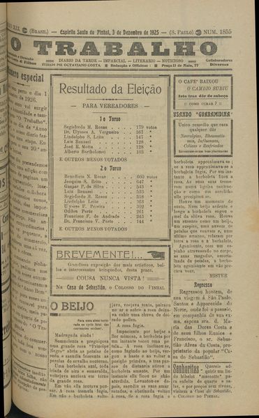 Capa de um dos jornais.