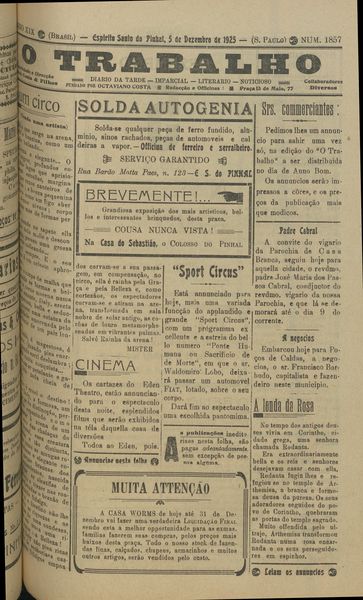 Capa de um dos jornais.