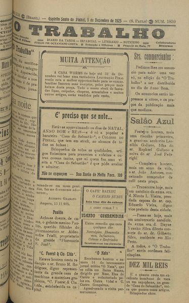 Capa de um dos jornais.