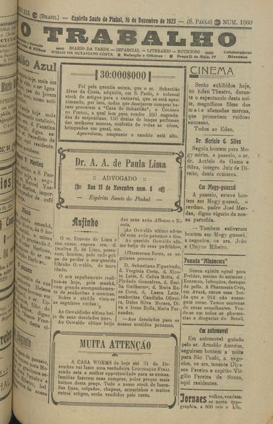 Capa de um dos jornais.