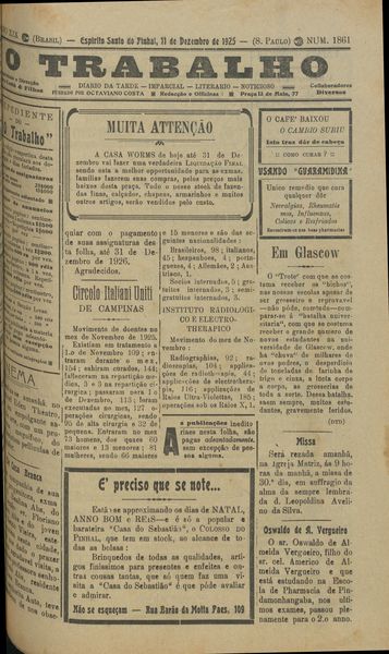 Capa de um dos jornais.