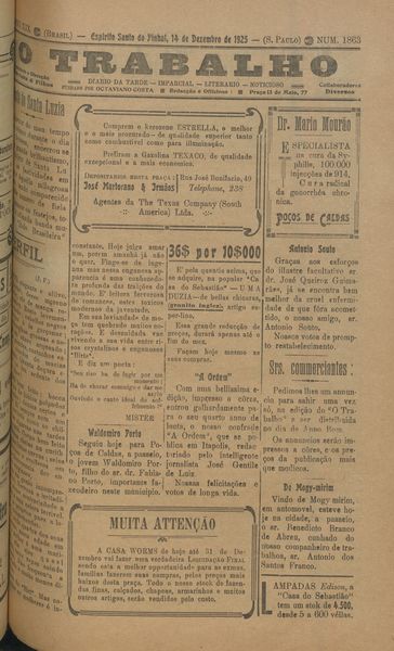 Capa de um dos jornais.