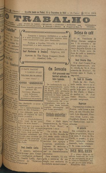 Capa de um dos jornais.