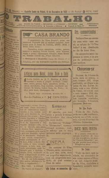 Capa de um dos jornais.