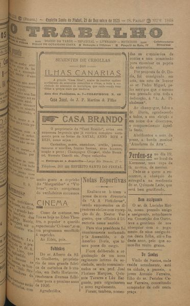 Capa de um dos jornais.