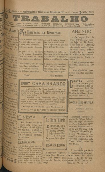 Capa de um dos jornais.