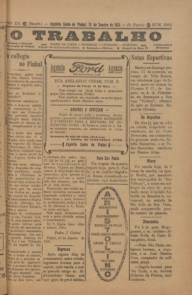 Capa de um dos jornais.