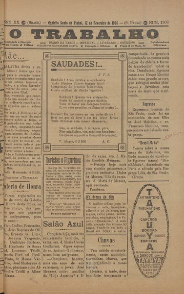 Capa de um dos jornais.