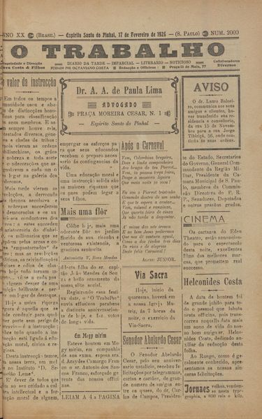 Capa de um dos jornais.