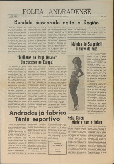 Capa de um dos jornais.