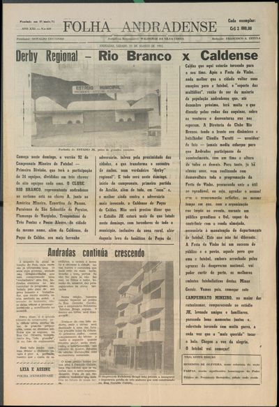 Capa de um dos jornais.